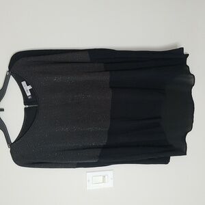 Jennifer Lopez Drop shoulder metallic accented top